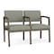 Lesro Lenox 2 Seat Tandem Seating W/ Arm, 43.5 in W 24.5 in L 32 in H LS2103 - alternate 1